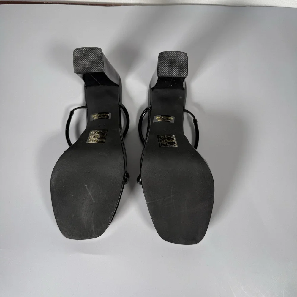Jeffrey Campbell Hustler Platform‎ Heel Black Patent Leather 7.5
